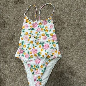 Victoria's Secret Floral One Piece Swimsuit - Pink and Yellow